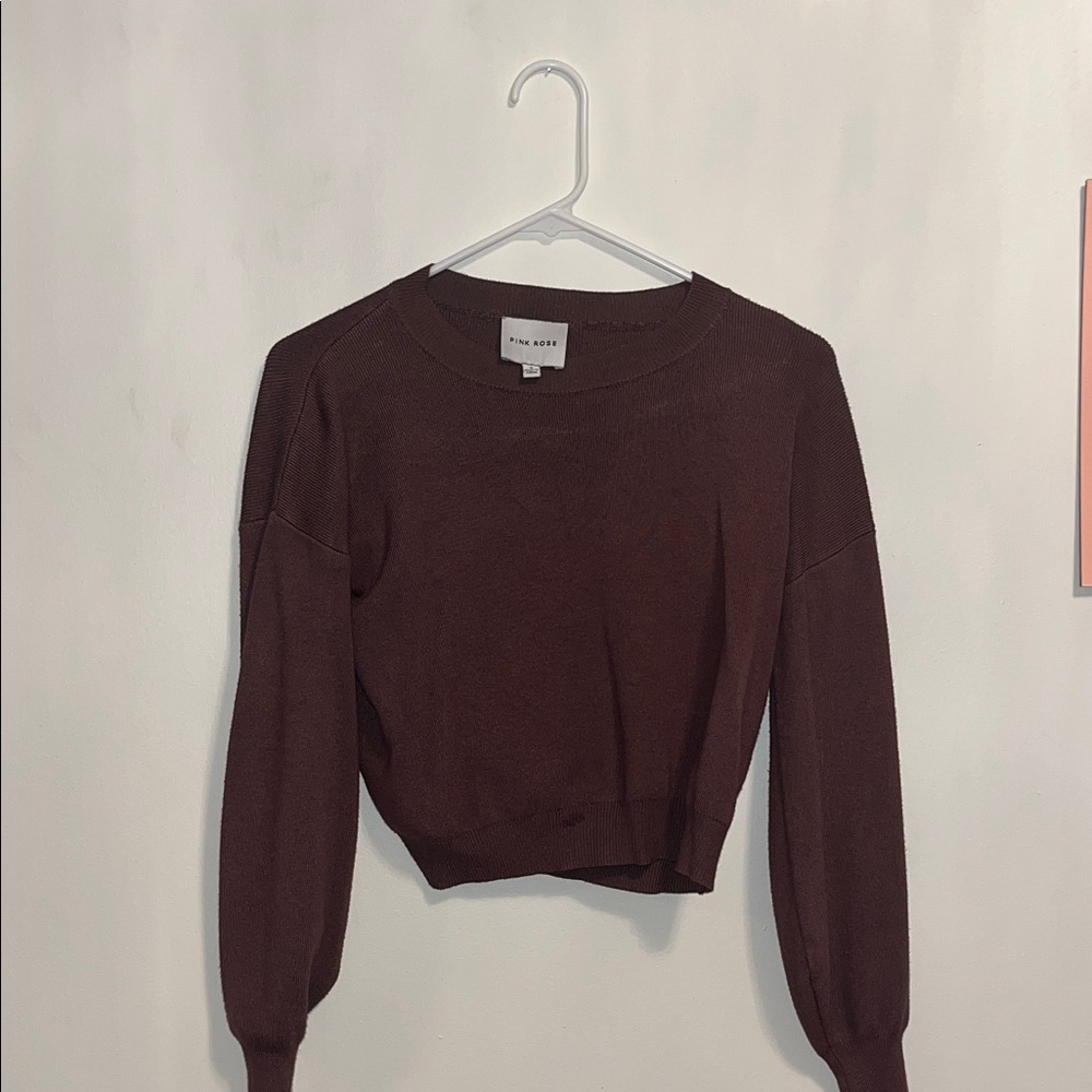 Pink Rose Women's Brown Sweater